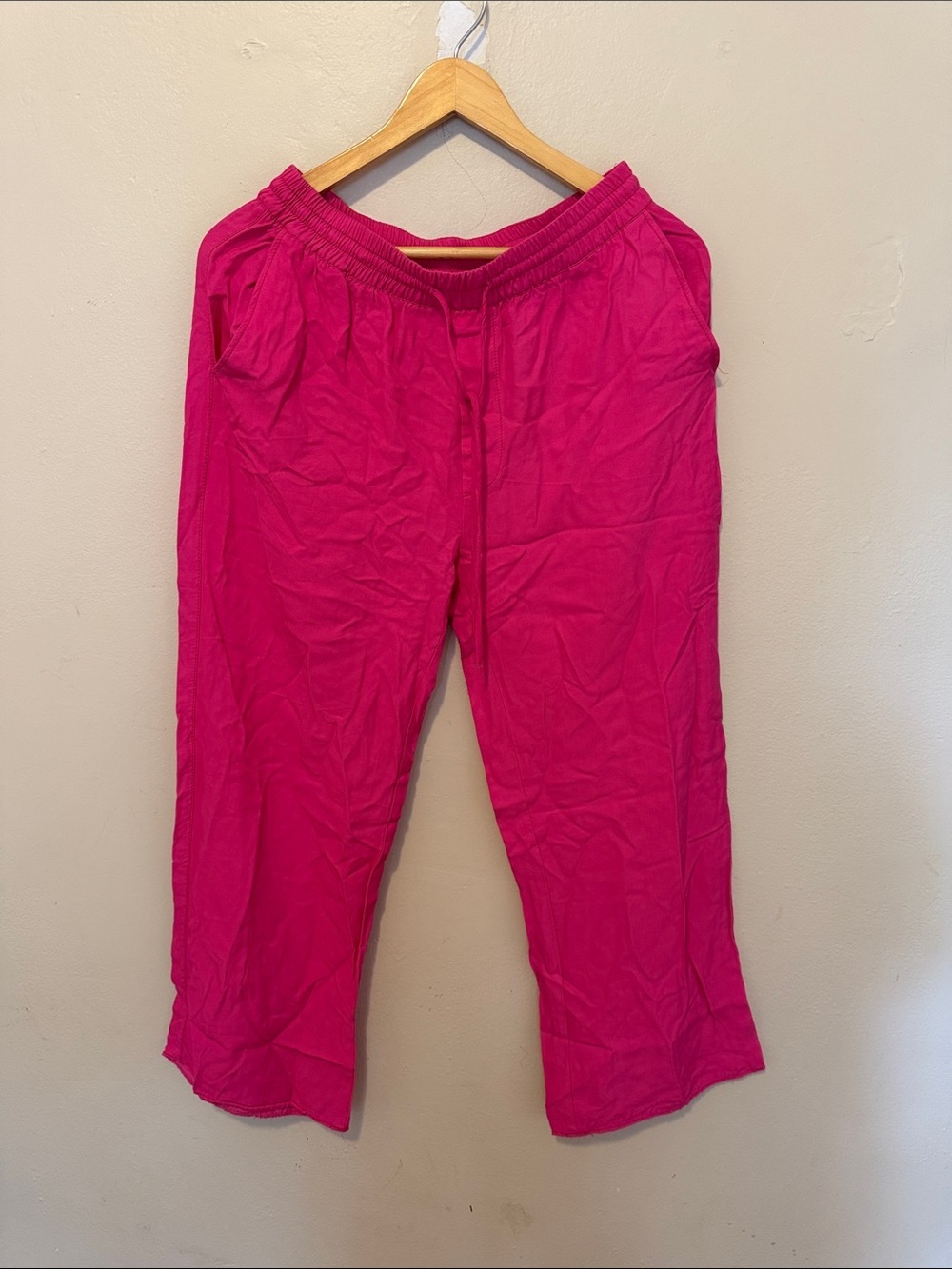 Zara Hot Pink Drawstring Track Pants